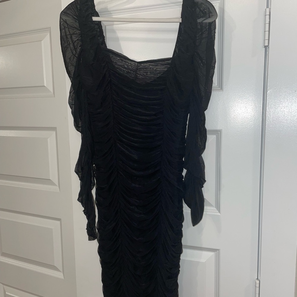 mesh mini dress